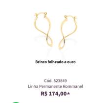 Brinco folheado a ouro Brinco folheado a ouro