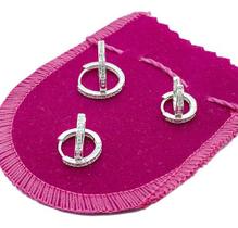 Brinco Folheado A Prata 925 Kit 3 Argolas Com Pedras Brinco Folheado A Prata 925 Kit 3 Argolas Com Pedras