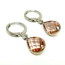 Brinco Folheado a Rhodium Argolinha com Zircônia