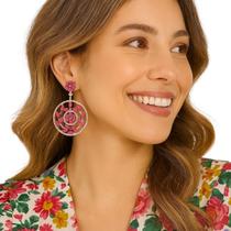 Brinco folheado a ródio branco Feminino Solimar Brinco folheado a ródio branco Feminino Solimar