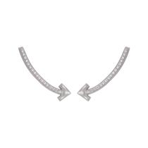 Brinco Folheado A Ródio Ear cuff Seta