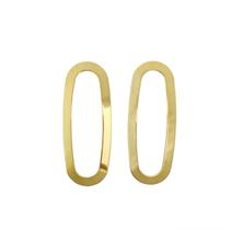 Brinco Folheado Oval Vazado