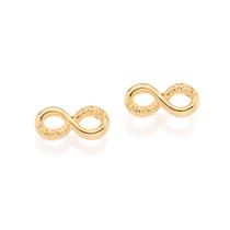 BRINCO FORMADO PELO SÍMBOLO DO "INFINITO " COM DETALHE Brinco feminino folheado a ouro 18k joia antialérgica presente feminino mulheres BRINCO FORMADO PELO SÍMBOLO DO "INFINITO " COM DETALHE Brinco feminino folheado a ouro 18k joia antialérgica presente feminino mulheres