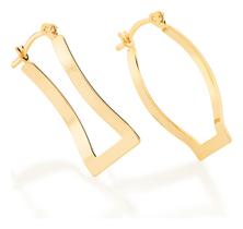 Brinco Formato Argola Retangular Com Cavidad 522750