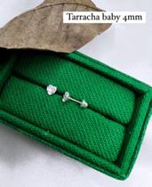 Brinco Formato Coração tarracha baby de Prata