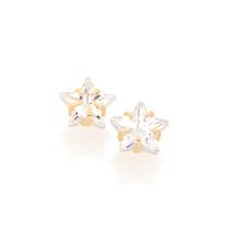 BRINCO FORMATO ESTRELA COM ZIRCÔNIA DE 8MM. MED 0,9 CM Brinco feminino folheado a ouro 18k joia antialérgica presente feminino mulheres BRINCO FORMATO ESTRELA COM ZIRCÔNIA DE 8MM. MED 0,9 CM Brinco feminino folheado a ouro 18k joia antialérgica presente feminino mulheres