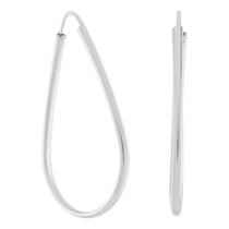 Brinco Formato Gota De Prata 925 Gota Fio Redondo 5,5cm Brinco Formato Gota De Prata 925 Gota Fio Redondo 5,5cm