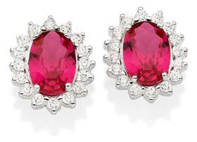 Brinco Formato Oval Cravejado Por 32 Zircôn 820143