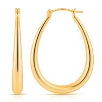Brinco Gacimy Argola Oval Banhado a Ouro 14K 30mm Brinco Gacimy Argola Oval Banhado a Ouro 14K 30mm