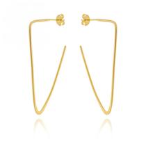 Brinco Geométrico Triangular de Semijoia Brinco Geométrico Triangular de Semijoia