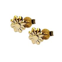 Brinco Girassol Banhado a Ouro 18k Feminino Dourado Pequeno