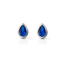 Brinco Gota Azul - Banhado em Prata 925 Brinco Gota Azul - Banhado em Prata 925