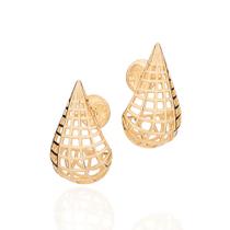 Brinco gota banhado a ouro 527321 Rommanel Brinco gota banhado a ouro 527321 Rommanel