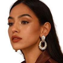 Brinco Gota Feminino em Dourado Rosé Prateado Luxo Festa