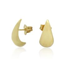 Brinco Gota Forro Vazado 1,3 cm em Ouro 18K