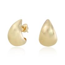 Brinco Gota Lisa 1,8cm em Ouro 18K