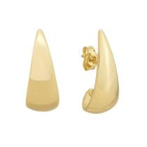 Brinco gota lisa Banho de ouro 18K