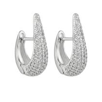 Brinco Gota Luxury Micro Zircônia Cristal Banhado Prata Brinco Gota Luxury Micro Zircônia Cristal Banhado Prata