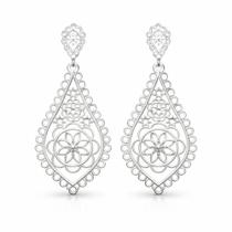 Brinco Gota Mandala em Prata 925 Brinco Gota Mandala em Prata 925