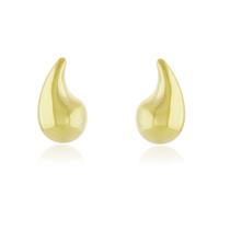 Brinco Gota Orgânica G - Banho Ouro 18K Brinco Gota Orgânica G - Banho Ouro 18K