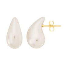 Brinco Gota Pérola M Banhado a Ouro 18K Brinco Gota Pérola M Banhado a Ouro 18K