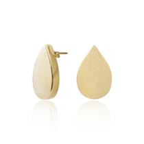 Brinco Gota Polida 1,8Cm Em Ouro 18K