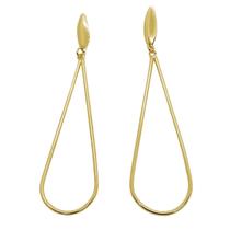 Brinco Gota Vazada Banhado A Ouro 18k Semijoia Antialérgico