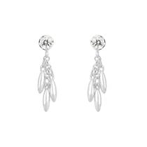 Brinco Grãos de Arroz Revestidos em Prata