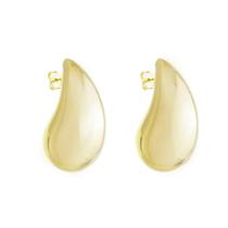 Brinco hailey gota grande folheado a ouro 18k