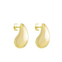 Brinco hailey gota pequena folheado a ouro 18k piuka