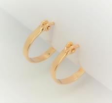 Brinco Infantil Argola Rommanel 1cm folheado a ouro 18k 520293