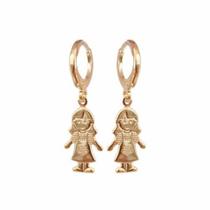Brinco Infantil Argolinha Menina Folheado Ouro 18k