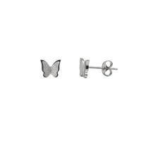 Brinco Infantil Borboleta Texturizada Aço Inox Brinco Infantil Borboleta Texturizada Aço Inox