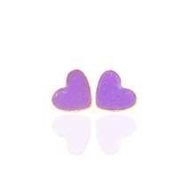 Brinco infantil coração lilás