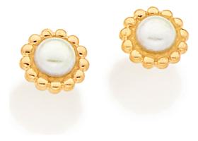 Brinco Infantil Flor, Composto Por 2 Pérola 526579 Brinco Infantil Flor, Composto Por 2 Pérola 526579