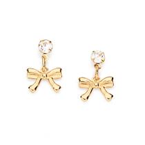 Brinco infantil folheado a ouro laços BRANCO 525121 Rommanel