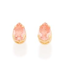 Brinco infantil folheado a ouro ROSA 525929 Rommanel Brinco infantil folheado a ouro ROSA 525929 Rommanel
