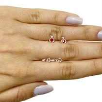 Brinco Infantil Folheado A Prata 925 Kit 2 Brincos Brinco Infantil Folheado A Prata 925 Kit 2 Brincos