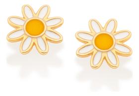 Brinco Infantil Formato Flor Margarida, Com 526711