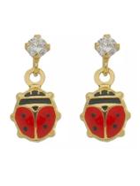 Brinco Infantil Joaninha Ouro 18k 750