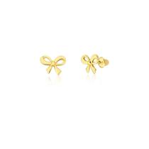 Brinco Infantil Lacinho em Ouro 18k