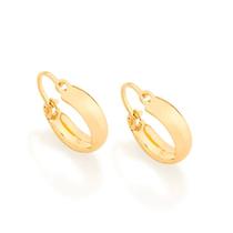 Brinco Infantil Rommanel Banhado A Ouro 18k Pequena Argola Lisa 520763