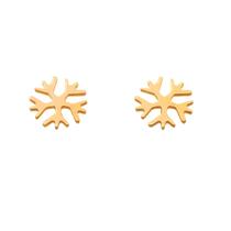 Brinco Infantil Rommanel Banhado A Ouro Flocos De Neve 525355 Brinco Infantil Rommanel Banhado A Ouro Flocos De Neve 525355
