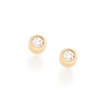 BRINCO INFANTIL SOLITÁRIO COM 2 ZIRCÔNIAS (PAR) . MED. 2 MM Brinco feminino folheado a ouro 18k joia antialérgica presente feminino mulheres BRINCO INFANTIL SOLITÁRIO COM 2 ZIRCÔNIAS (PAR) . MED. 2 MM Brinco feminino folheado a ouro 18k joia antialérgica presente feminino mulheres