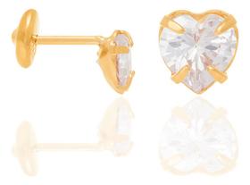 Brinco Infantil Solitário De Zircônia 5mm 524225 Brinco Infantil Solitário De Zircônia 5mm 524225