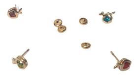 Brinco Infantil Tarraxa Baby Dourado F Ouro 18k Antialérgico