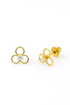 Brinco Infantil Zircônia Ouro 18k - 0.54