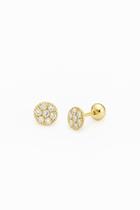 Brinco infantil Zircônias Ouro 18k - 0.72