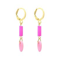 Brinco Kimberly cristal de murano rosa