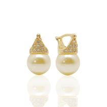 Brinco Lady Di - Cod 948 Banhado a ouro 18k